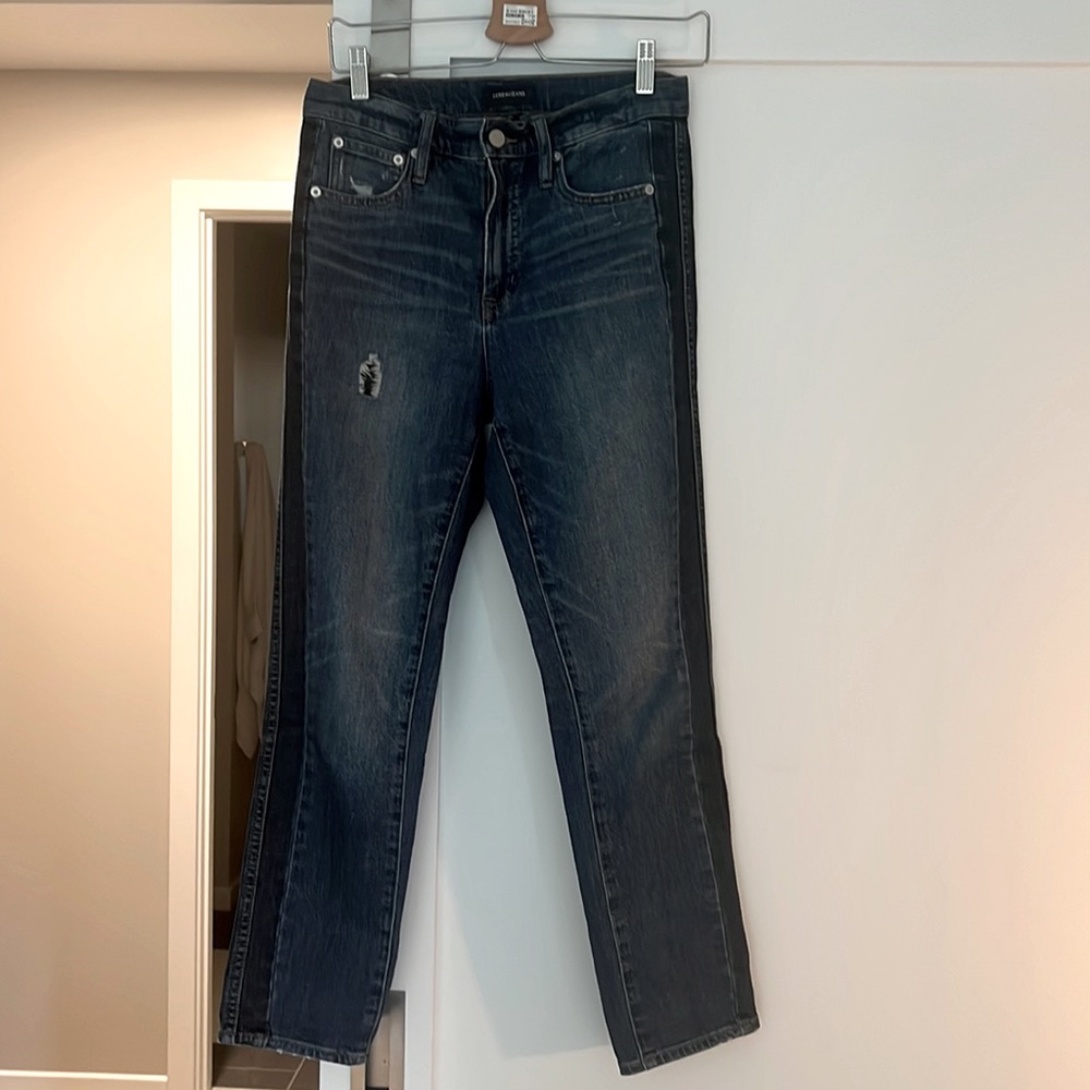 Jcrew straight leg tuxedo jeans